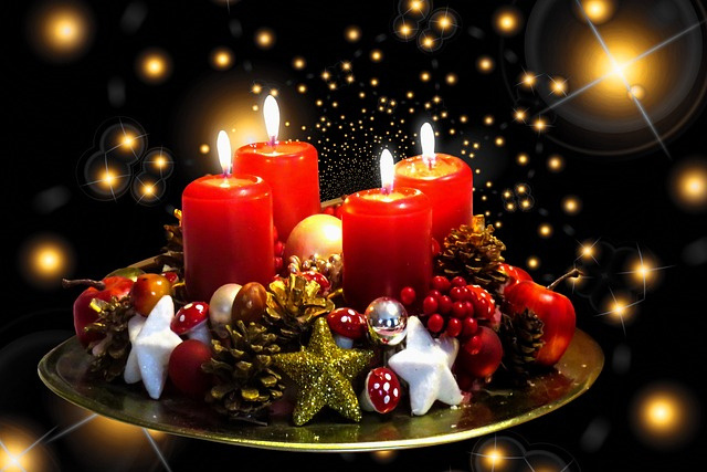 Adventskranz im Dezember